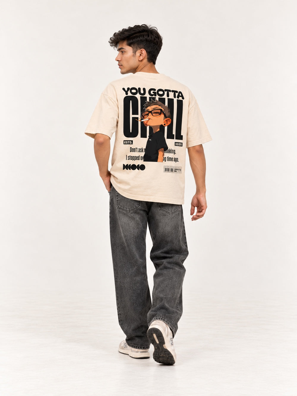 You Gotta Chill Oversized Tee – Beige