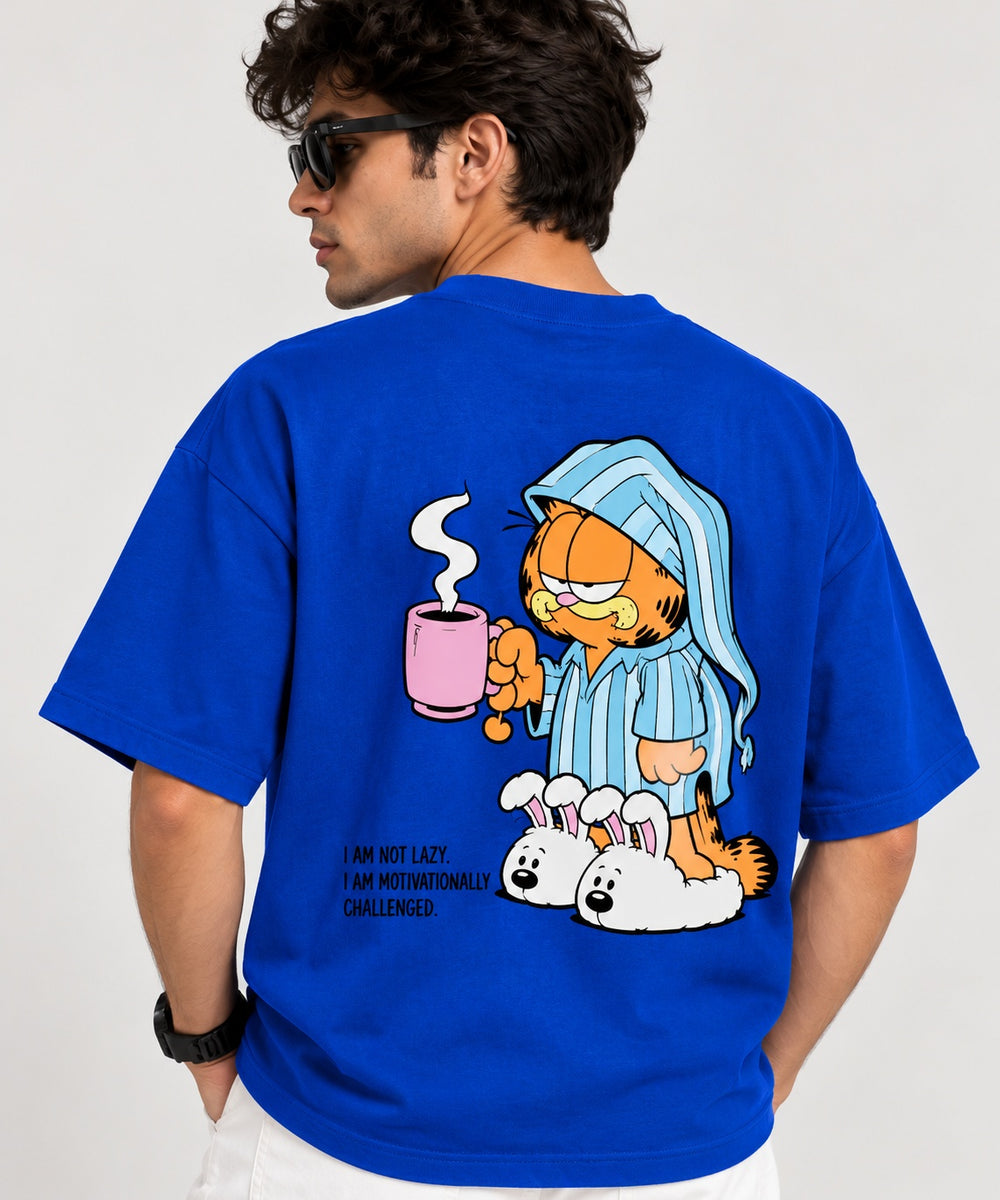 Garfield Oversized Tee – Royal Blue