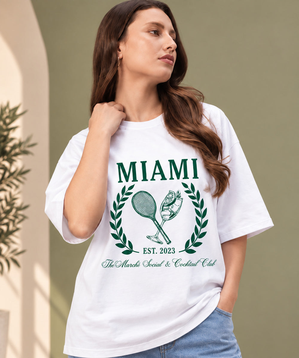 Women's Miami Graphic Tee – White