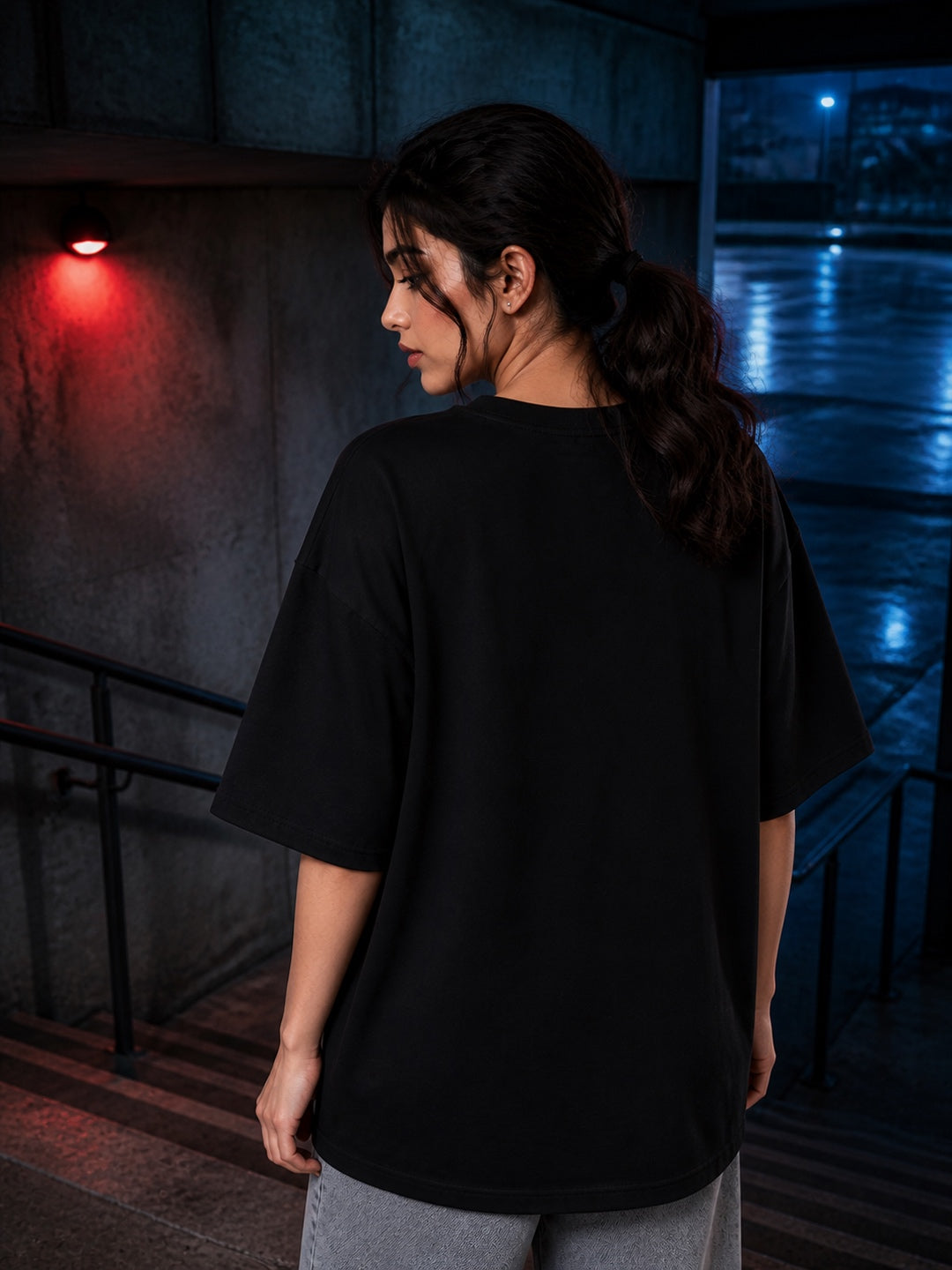 Teevybe I’m Vengeance Graphic Oversized T-Shirt – Black