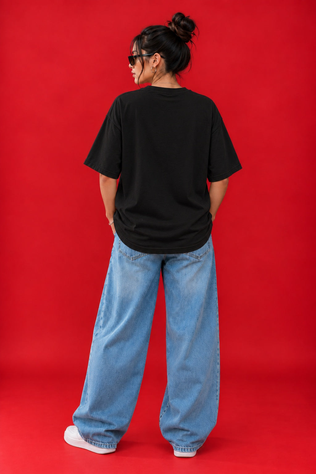 Teevybe Urban Wings Graphic Oversized T-Shirt