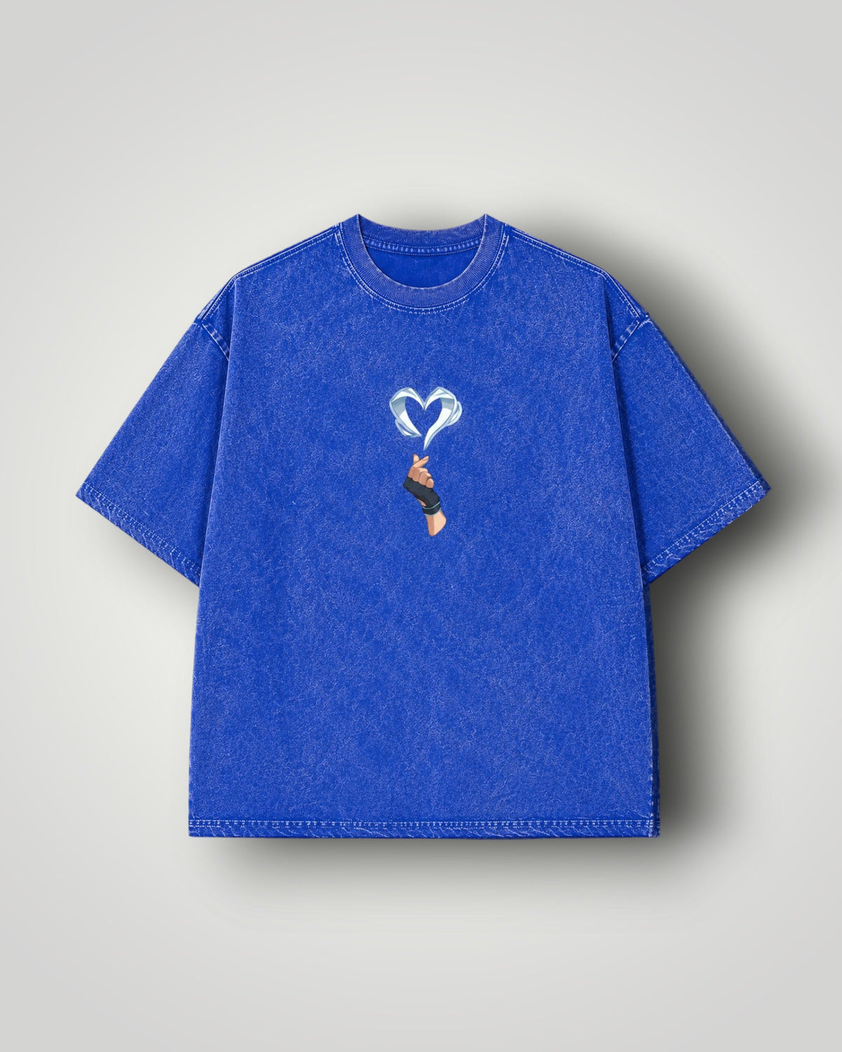 Valorant Jett Blue Acid Wash Oversized T-Shirt