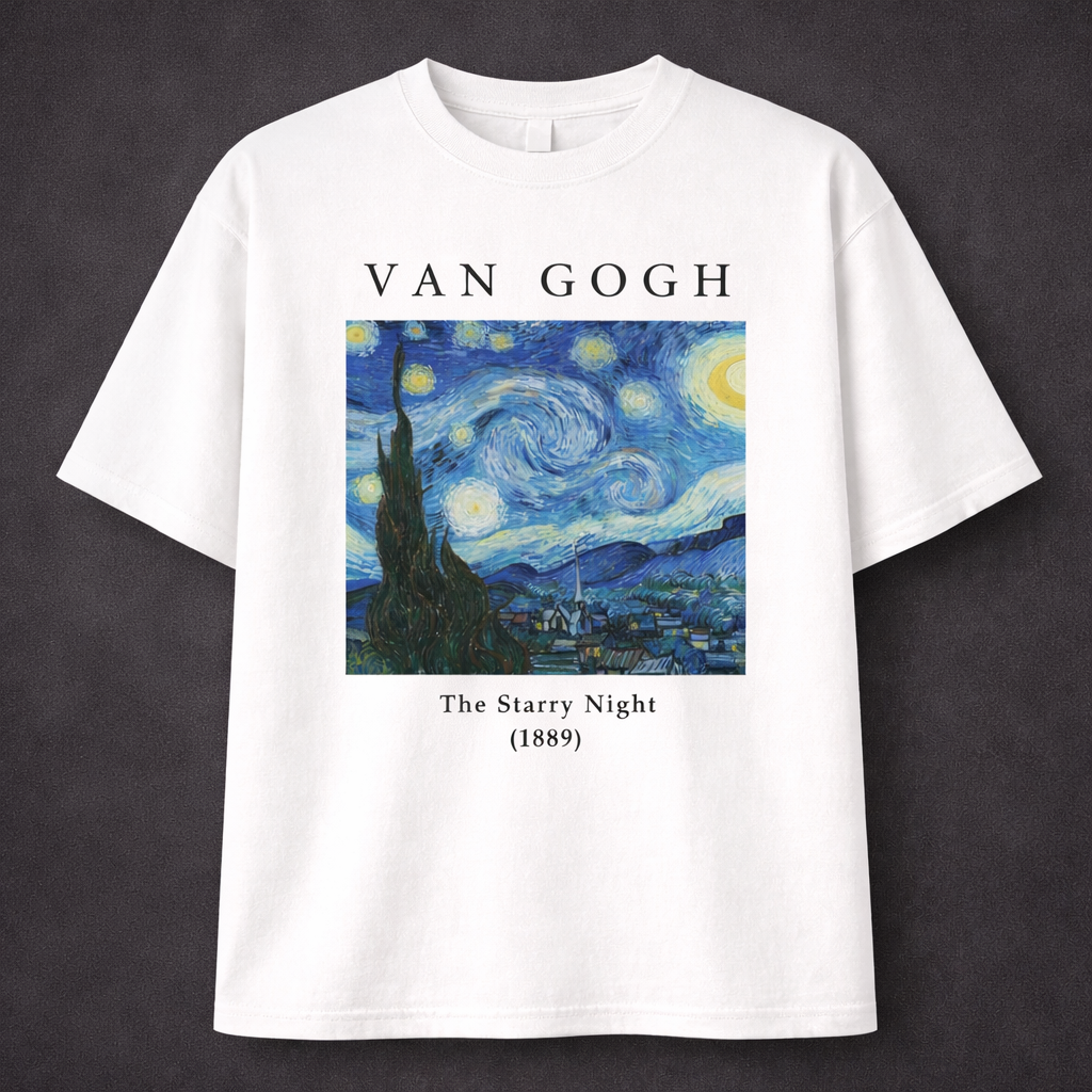 Van Gogh The Starry Night Oversized T-Shirt