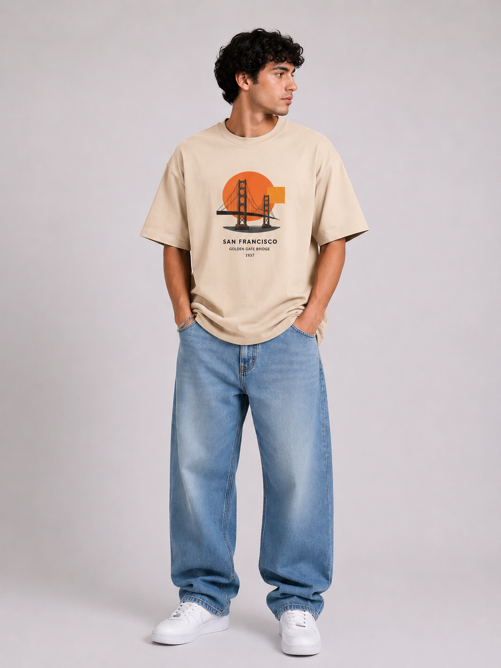 San Francisco Golden Gate Bridge Oversized T-Shirt