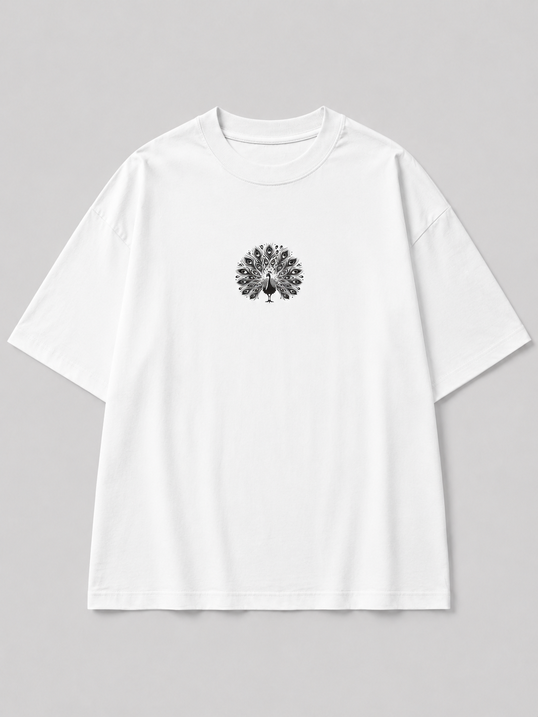 Peacock Botanical Oversized T-Shirt
