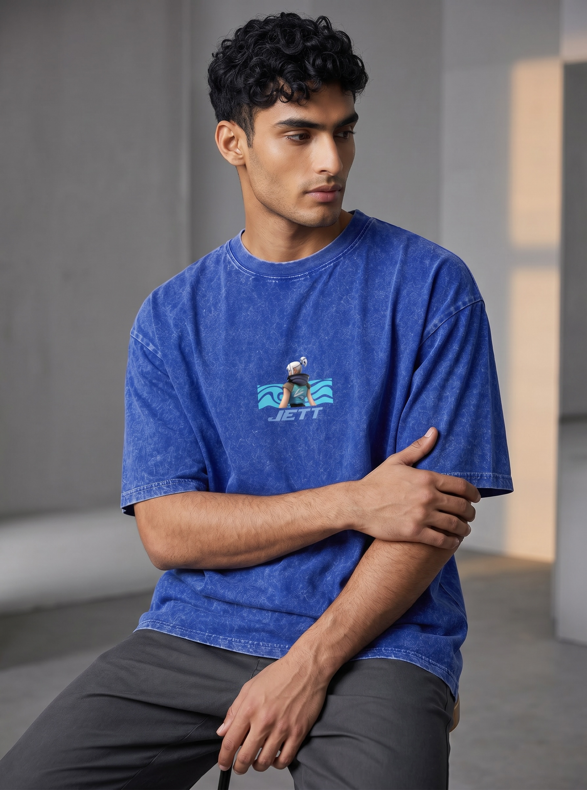 Jett Valorant Oversized Vintage Wash T-Shirt