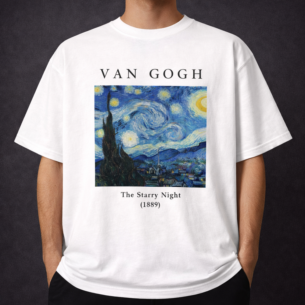Van Gogh The Starry Night Oversized T-Shirt