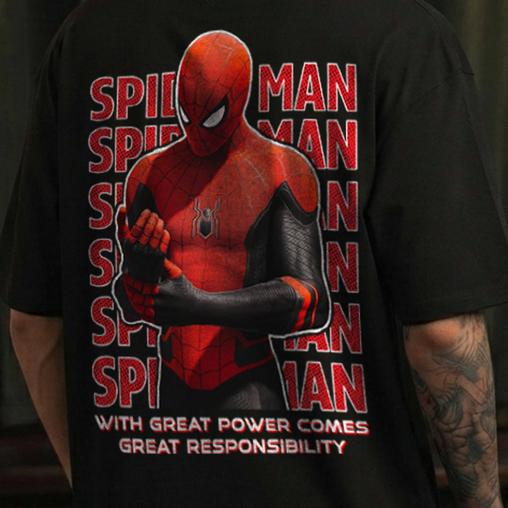 Spider-Man Brand New Day Oversized T-Shirt – Marvel Superhero Graphic Streetwear Tee