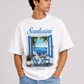 Santorini Window View Oversized T-Shirt