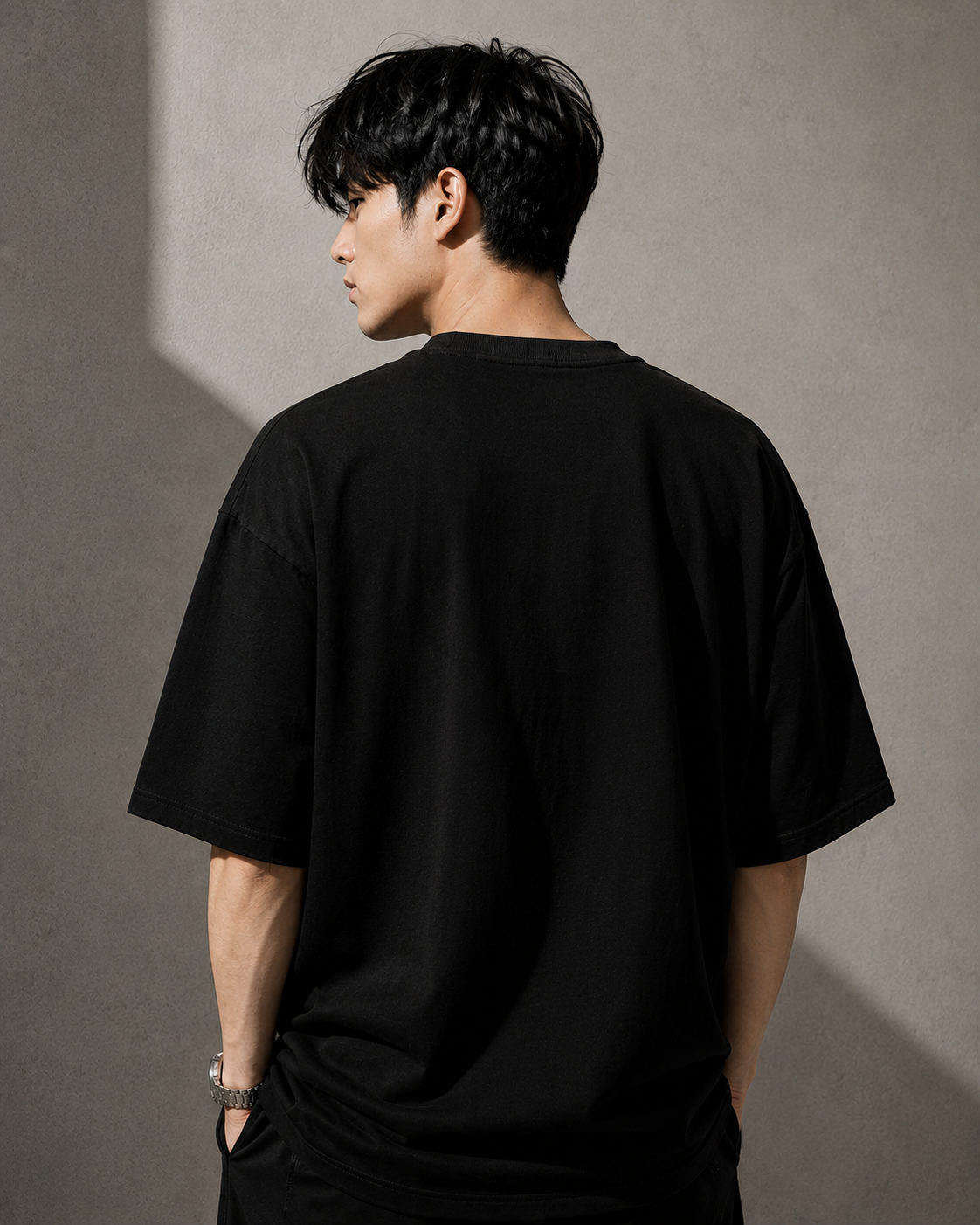 TEEVYBE Men’s Oversized Cotton T-Shirt | Football Graphic Print | Relaxed Fit Casual Half Sleeve T-Shirt