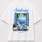 Santorini Window View Oversized T-Shirt