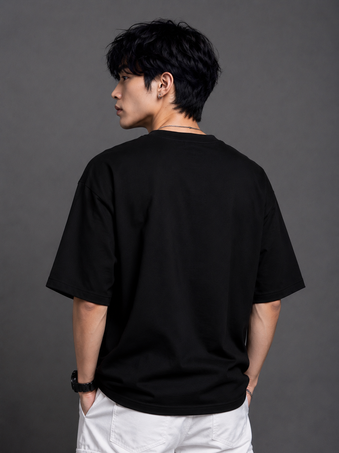 TEEVYBE Men’s Oversized Cotton T-Shirt | Stay Strong Graphic Print | Relaxed Fit Casual Half Sleeve T-Shirt