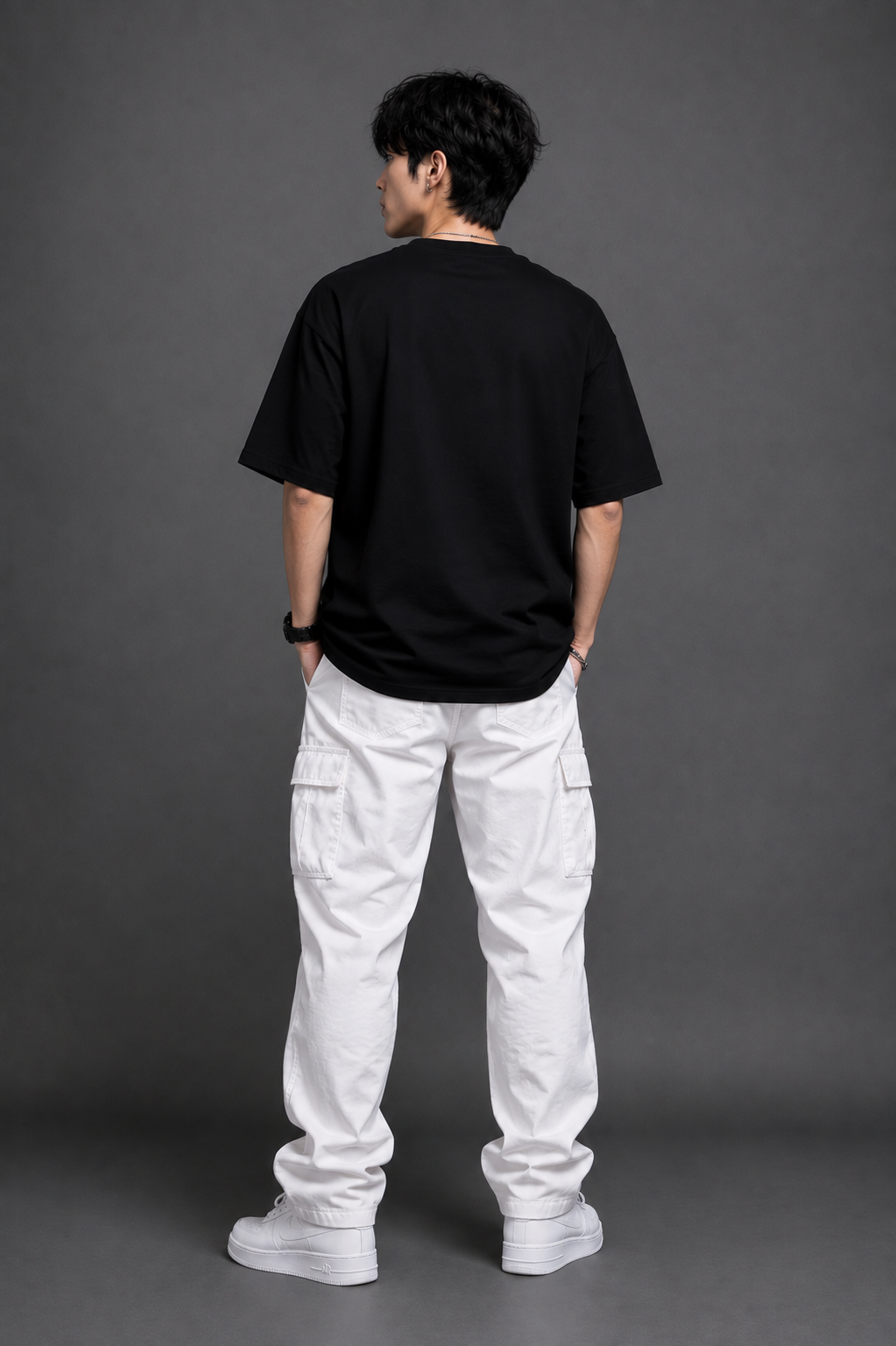 TEEVYBE Men’s Oversized Cotton T-Shirt | Stay Strong Graphic Print | Relaxed Fit Casual Half Sleeve T-Shirt