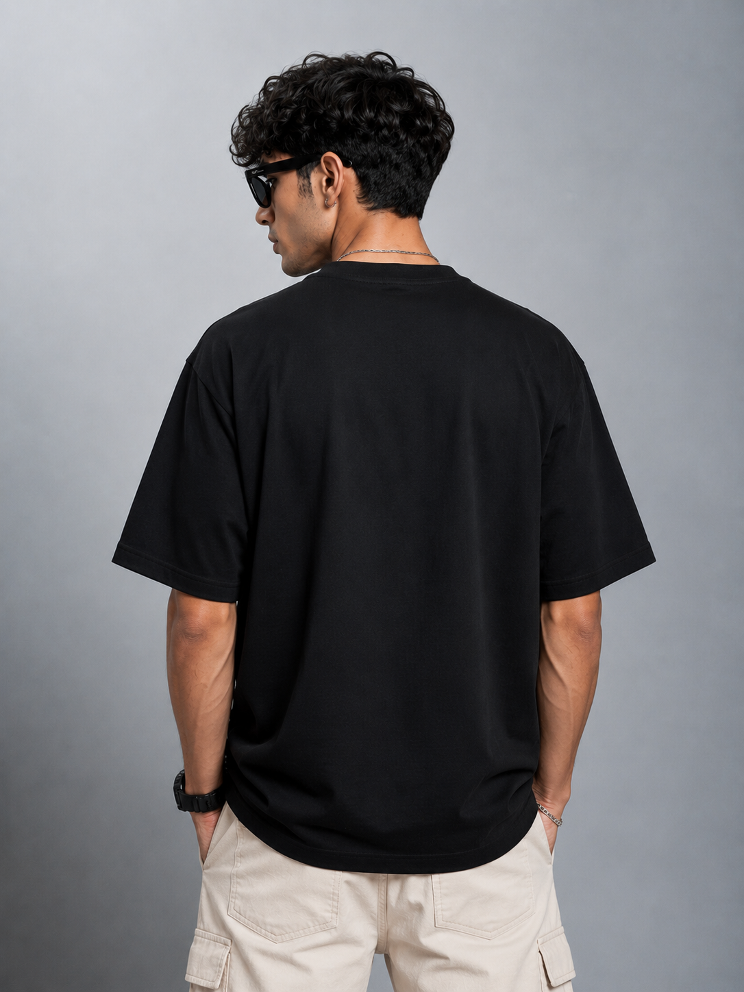 TEEVYBE Men’s Oversized Cotton T-Shirt | Basketball Sport League Graphic Print | Relaxed Fit Casual Half Sleeve T-Shirt