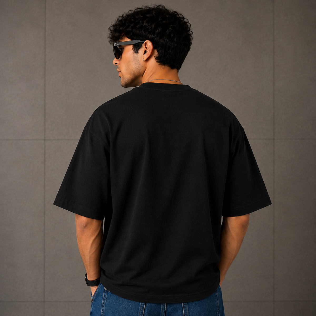 TEEVYBE Men’s Oversized Cotton T-Shirt | Basketball Graphic Print | Relaxed Fit Casual Half Sleeve T-Shirt
