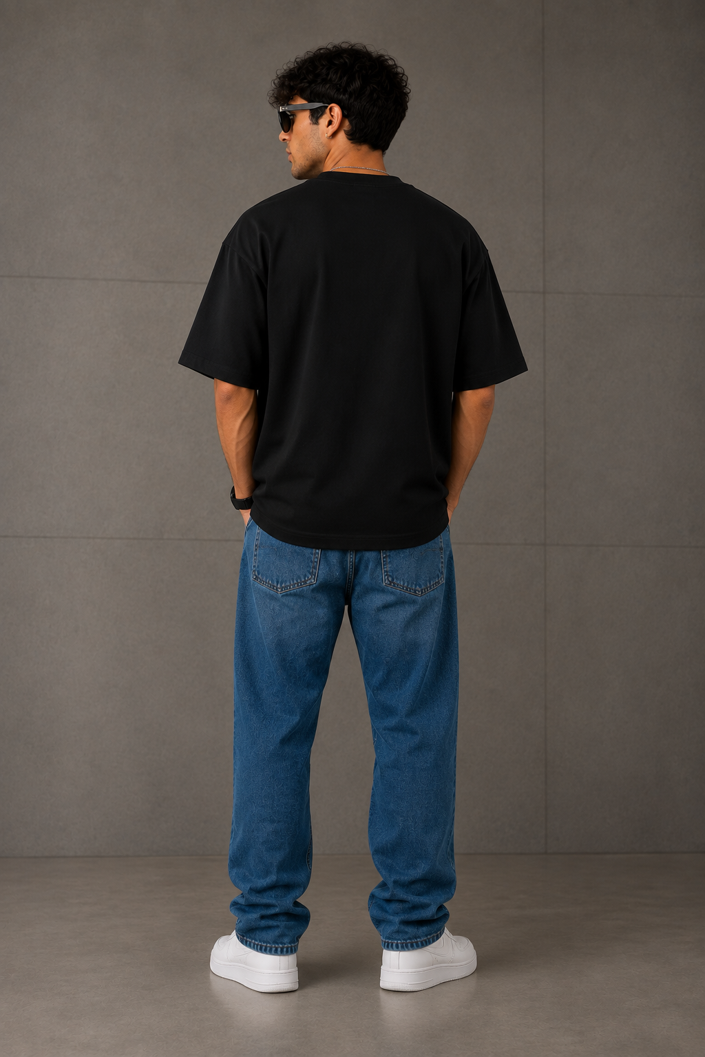 TEEVYBE Men’s Oversized Cotton T-Shirt | Basketball Graphic Print | Relaxed Fit Casual Half Sleeve T-Shirt