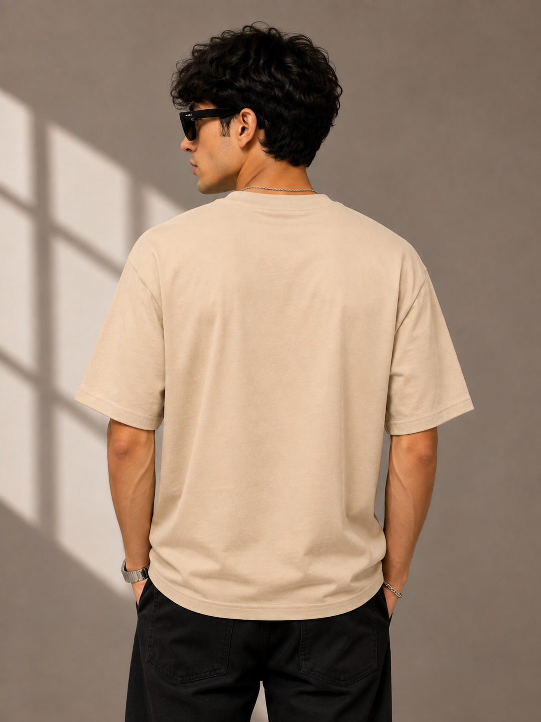 TEEVYBE Men’s Oversized Cotton T-Shirt | Basketball Graphic Print | Relaxed Fit Casual Half Sleeve T-Shirt