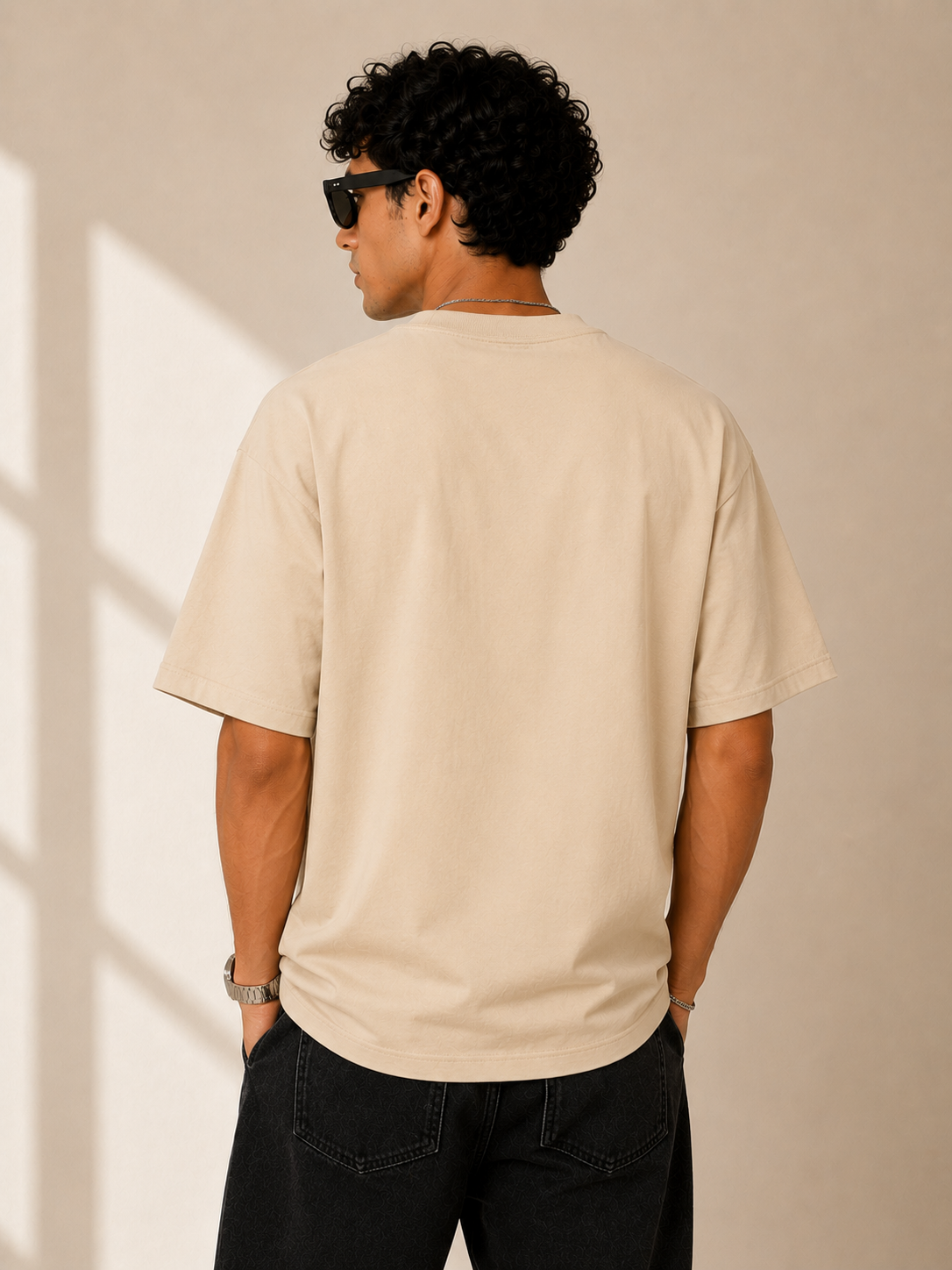 TEEVYBE Men’s Oversized Cotton T-Shirt | La Dolce Vita Lemon Graphic Print | Relaxed Fit Casual Half Sleeve T-Shirt