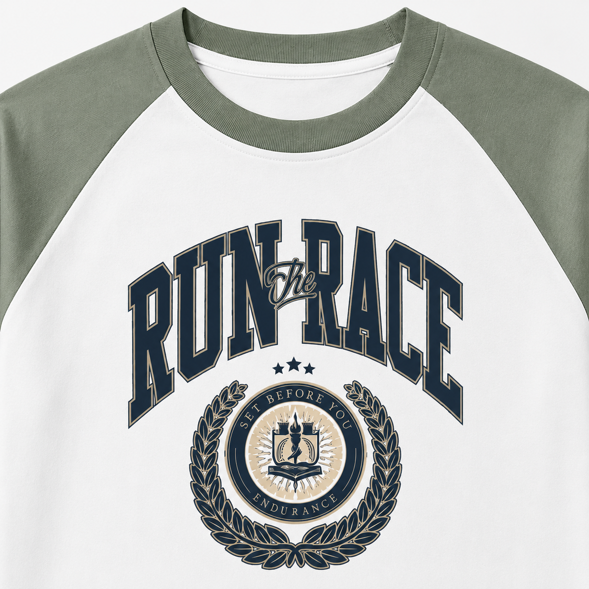 Runrace varsity raglan oversized t-shirt