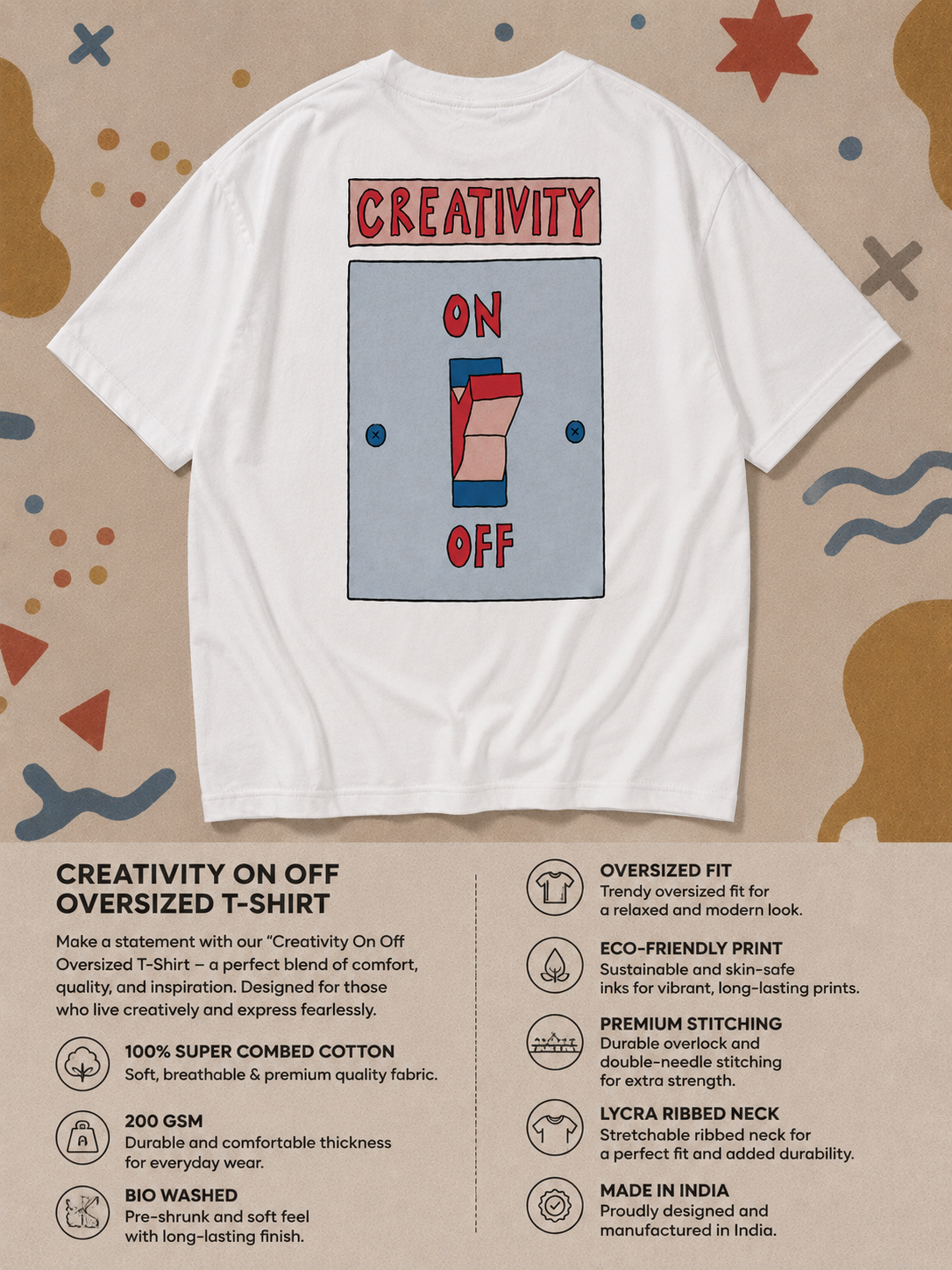 Creativity On Oversized T-Shirt