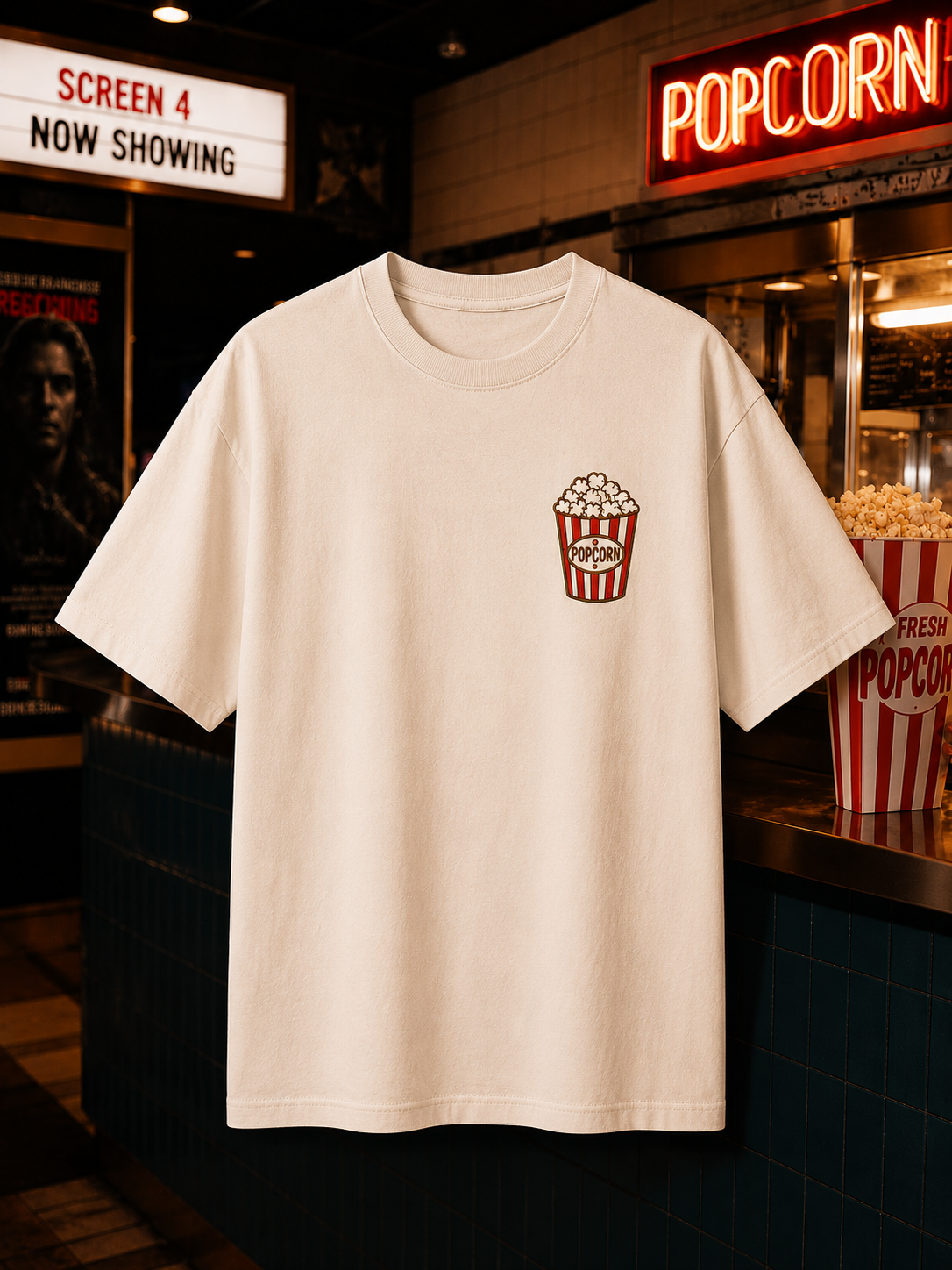 Spiritually Exploded Popcorn Oversized T-Shirt