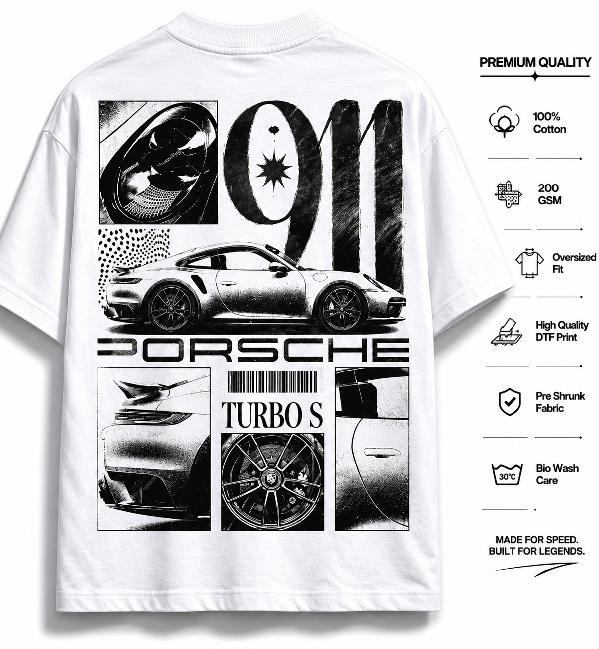 Porsche 911 Turbo S Oversized T-Shirt