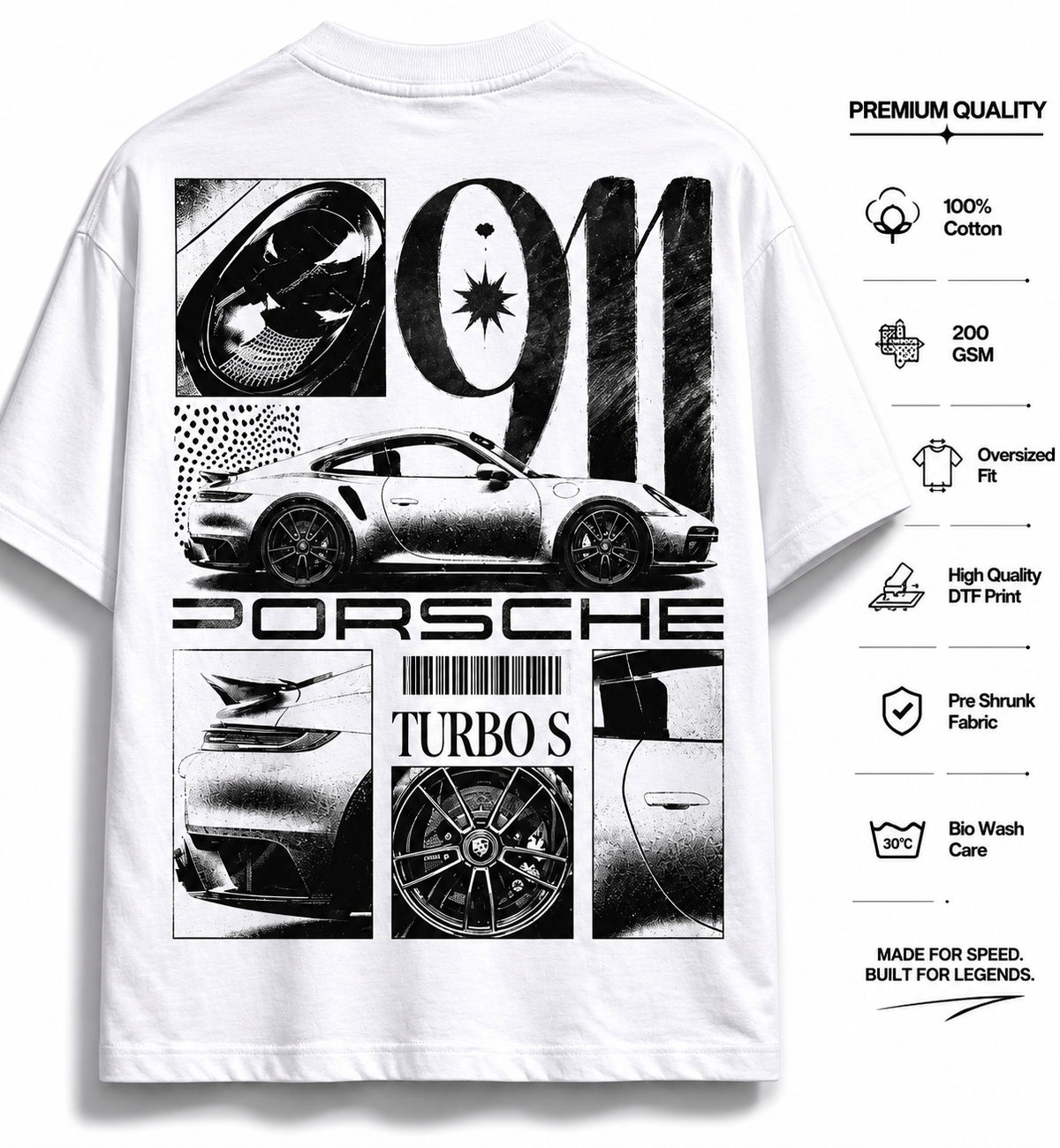 Porsche 911 Turbo S Oversized T-Shirt