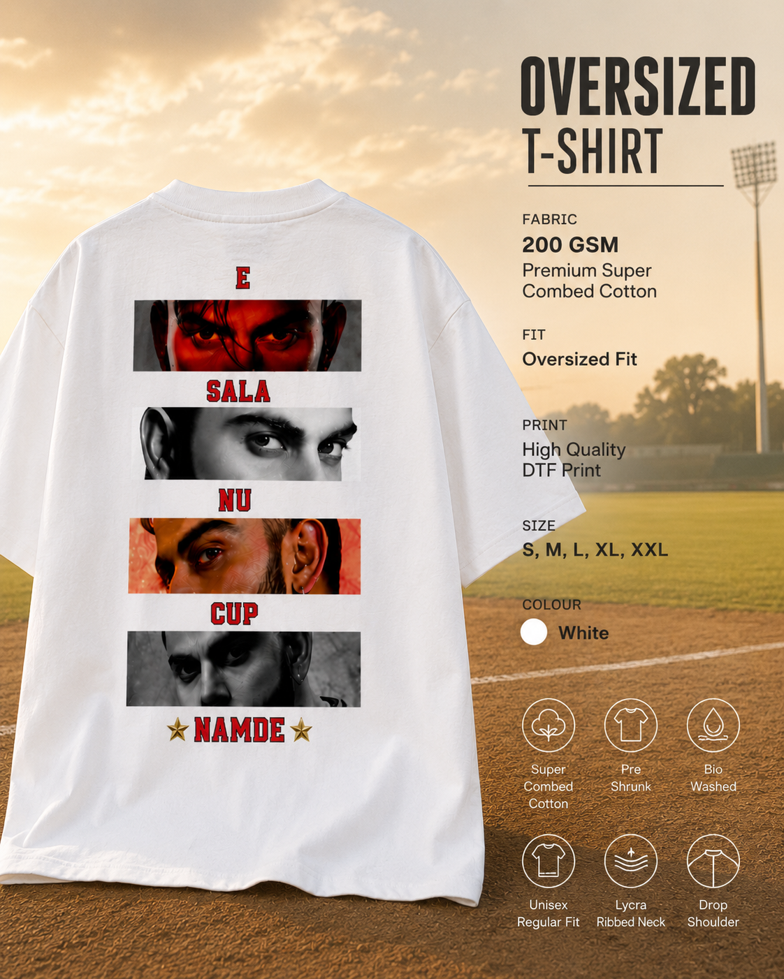 RCB Fan Oversized T-Shirt