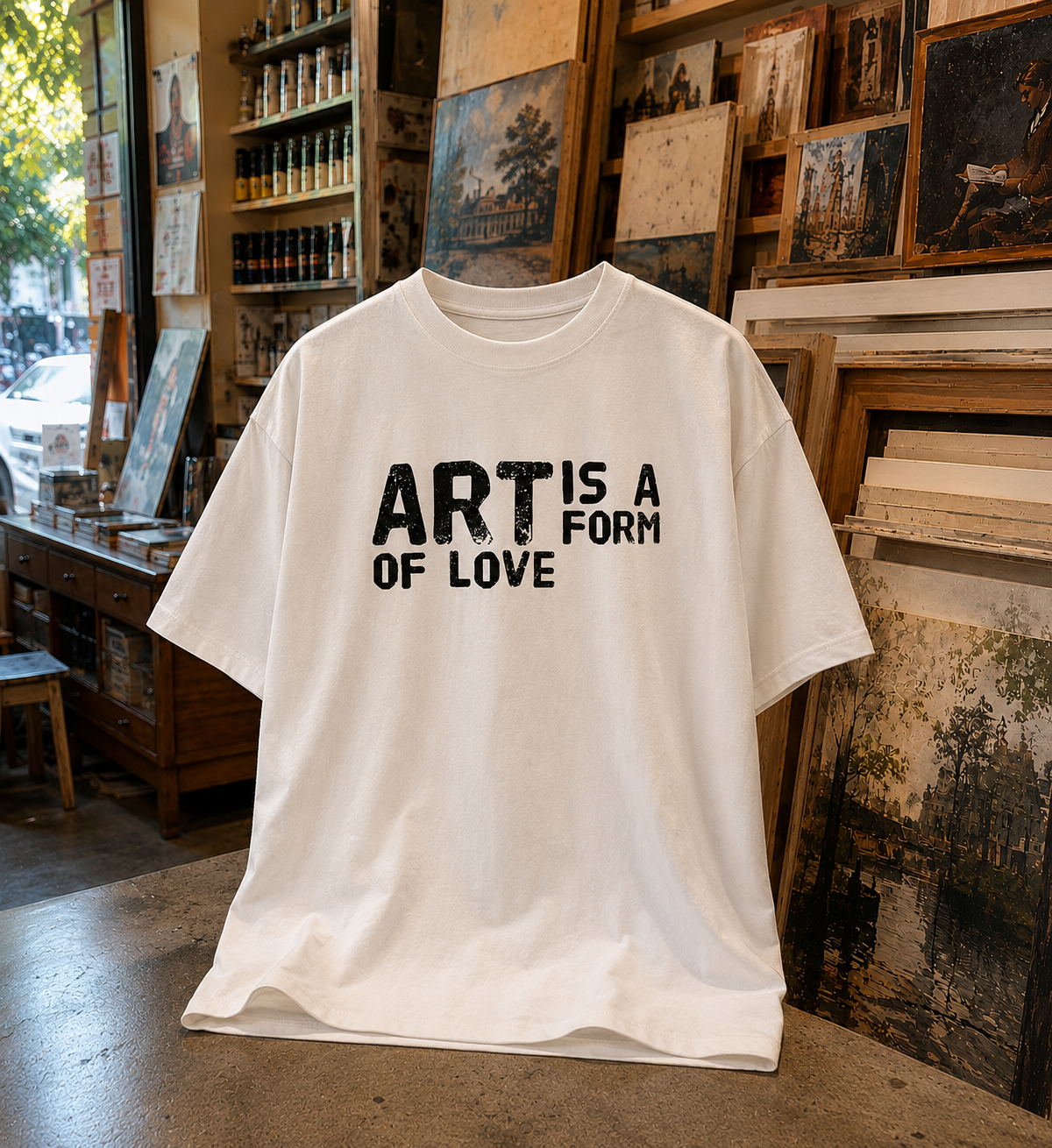 Art Is A Form Of Love Oversized T-Shirt