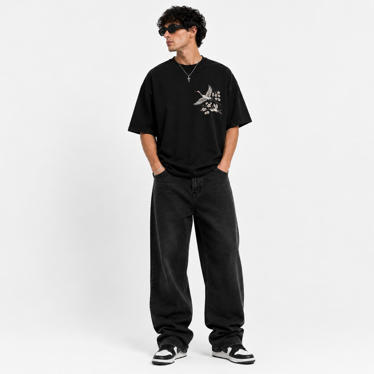 Flying Crane Oversized T-Shirt
