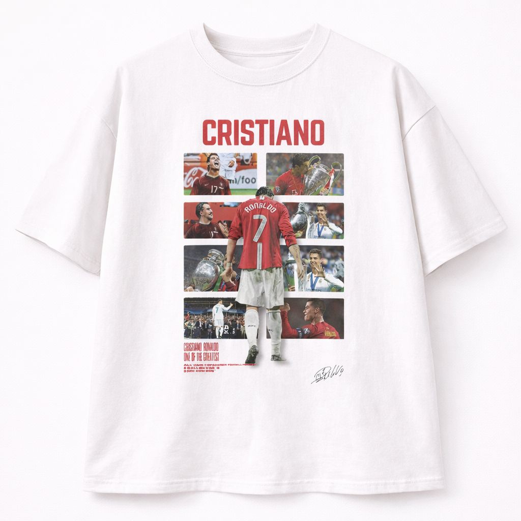 Cristiano Ronaldo 7 Graphic Oversized T-Shirt