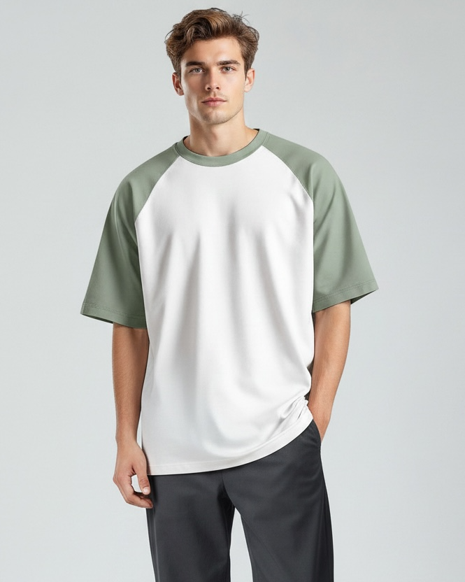Sage Green Raglan Oversized T-Shirt