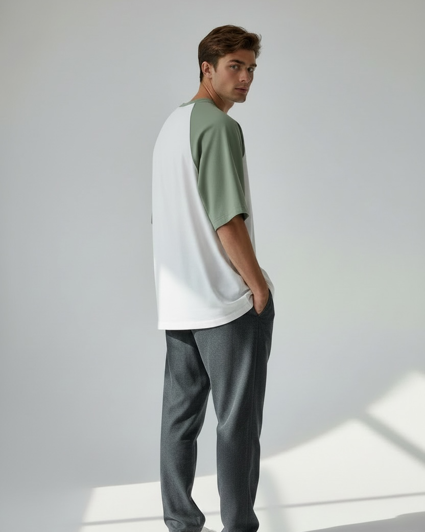 Sage Green Raglan Oversized T-Shirt