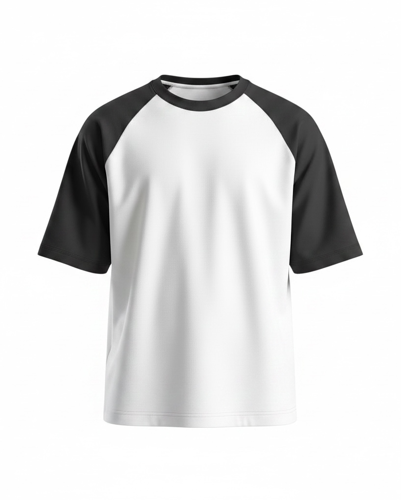 Black Raglan Oversized T-Shirt
