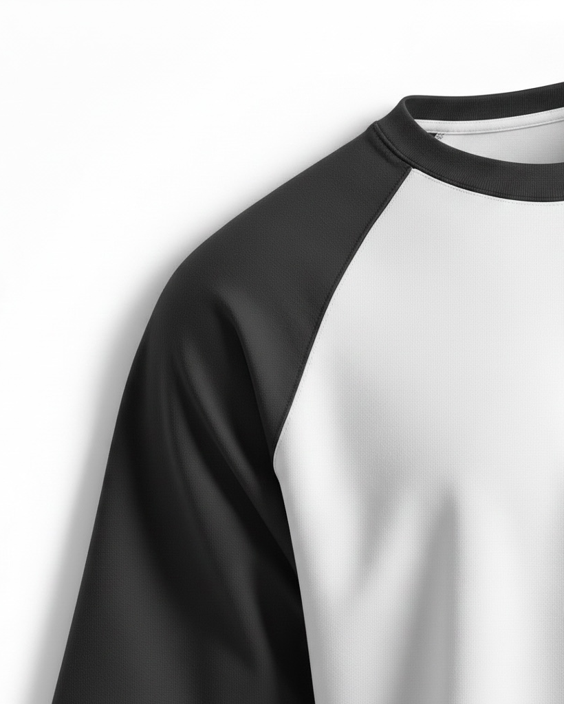 Black Raglan Oversized T-Shirt