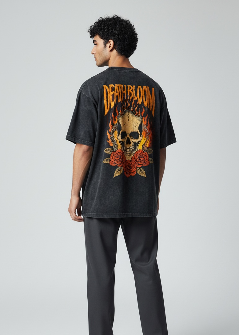 Death Bloom Vintage Oversized T-Shirt