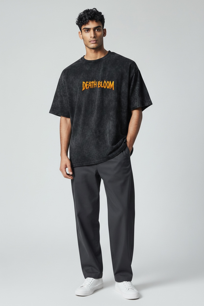Death Bloom Vintage Oversized T-Shirt