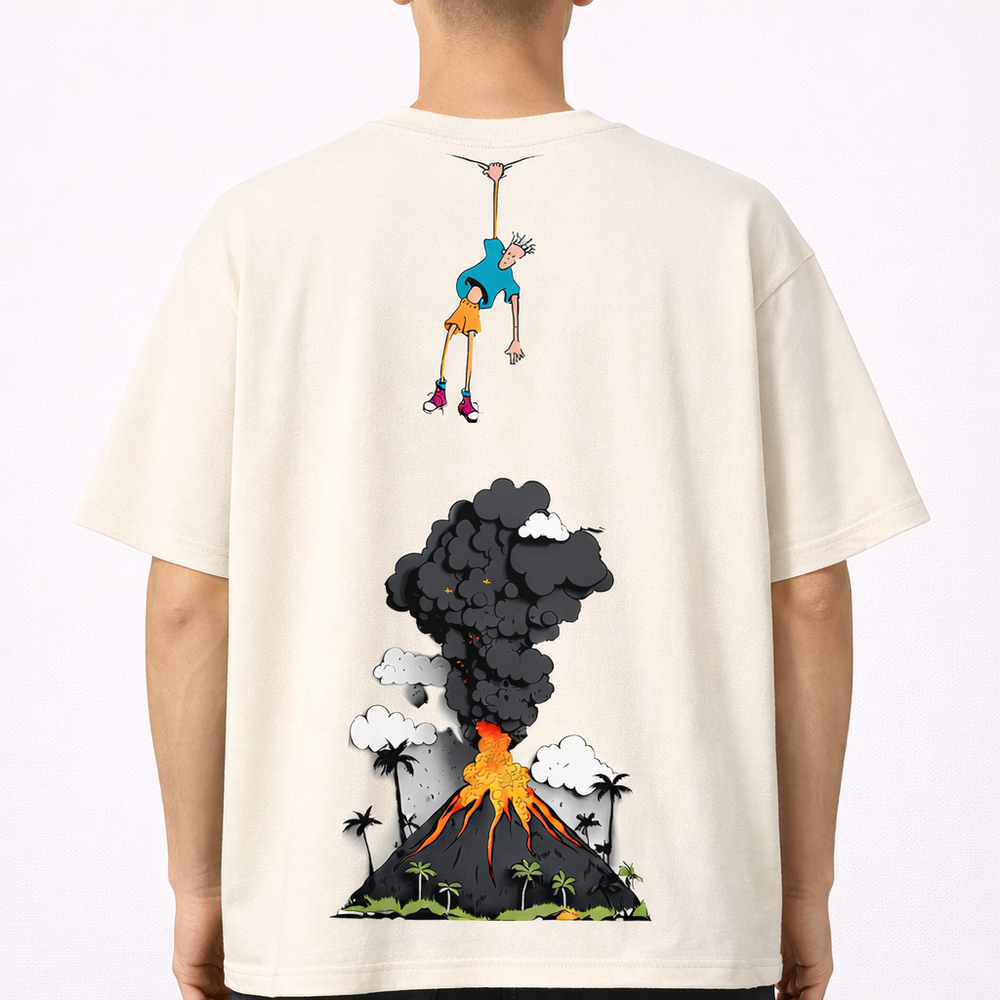 Hawaii Volcanoes Hello Adventure Oversized T-Shirt