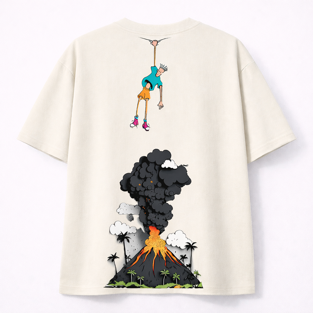 Hawaii Volcanoes Hello Adventure Oversized T-Shirt