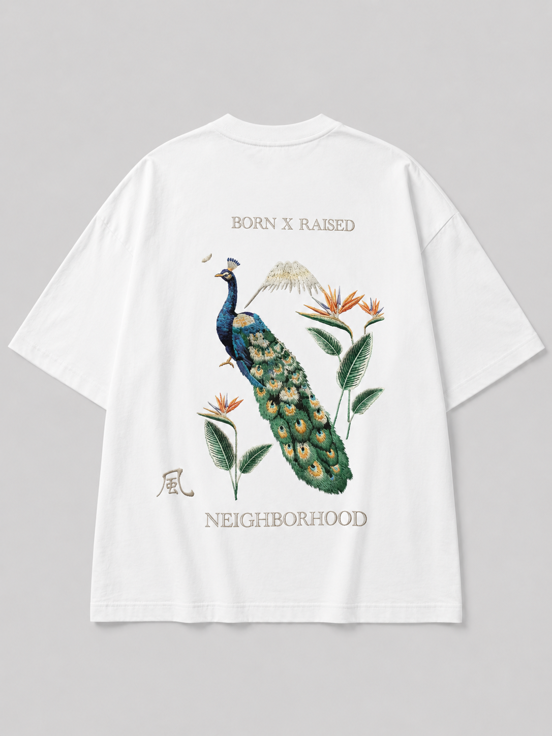 Peacock Botanical Oversized T-Shirt