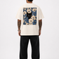 Midnight Cat Floral Oversized T-Shirt