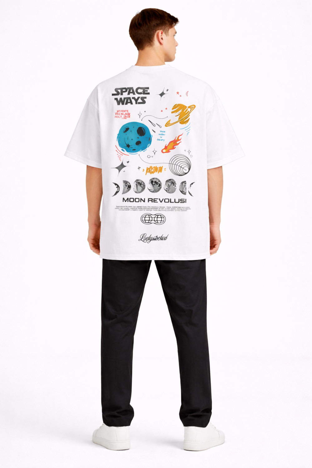 SPACEWAYS MOON REVOLUTION OVERSIZED T-SHIRT