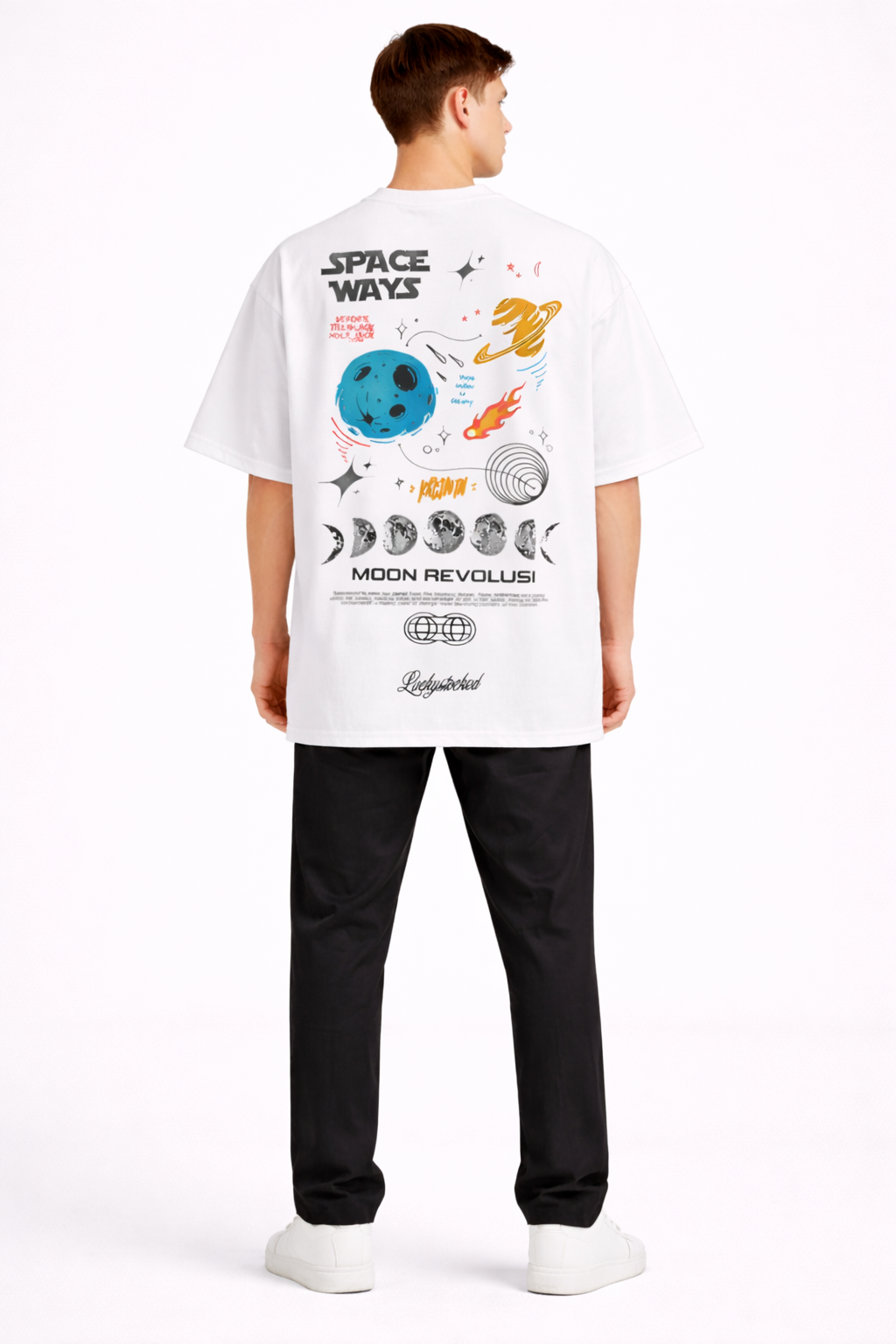 SPACEWAYS MOON REVOLUTION OVERSIZED T-SHIRT