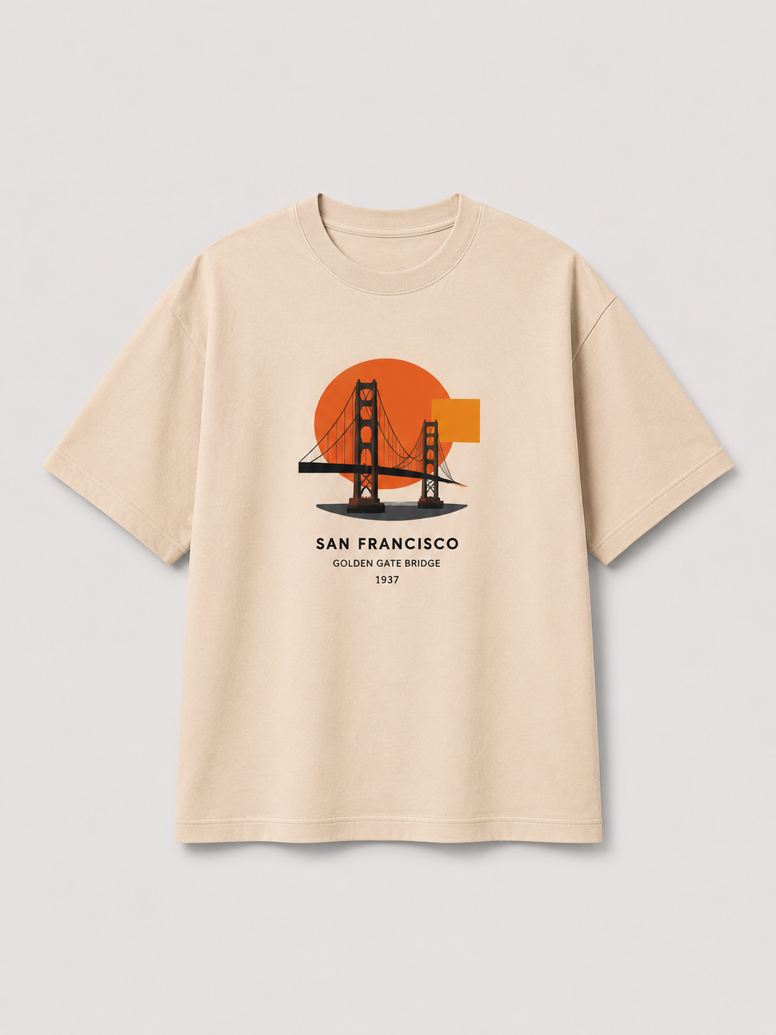 San Francisco Golden Gate Bridge Oversized T-Shirt